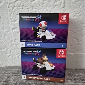 Lot Of 2 Mcdonald's Mariokart 8 Donkey Kong Kart & Toad Kart Happy Meal Toy